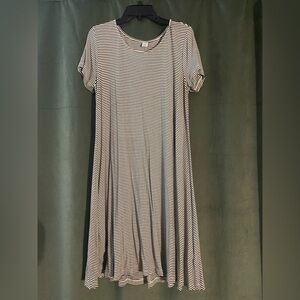 Black and White Striped Dress